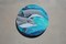 Dolphin painting on wood, ocean themed art, beach house decor, acrylic paint pour, fluid art product 4